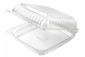 9 X 9.5 / 1 CMPMT / CLEAR PLASTIC HINGED TRAY (200/CS)