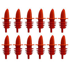RED PLASTIC POUR SPOUTS (DOZEN)