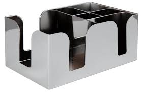 2 POCKET NAPKIN CADDY CHROME