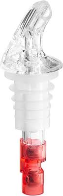 1 OZ. CLEAR SPOUT / RED TAIL MEASURED LIQUOR POURER