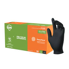 ECO NITRILE GLOVES / BLACK / SMALL / 100 PER BOX [EACH]