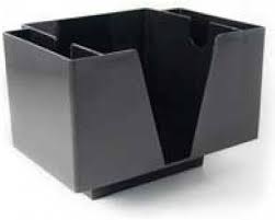 3 WAY NAPKIN/RAIL CADDY (BLACK)