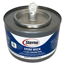 CHAFING FUEL / 6 HOUR / STEM WICK / 24 COUNT [CASE]