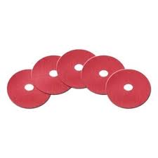 RED BUFFING FLOOR PADS / 17" DIAMETER (5/CS)