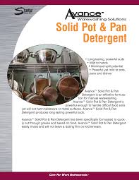 AVANCE SOLID POT & PAN DETERGENT 2X5LB