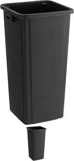 23 GALLON / TRASH CAN / BLACK  / SQUARE (EACH)