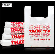 THANK YOU BAGS / 8" X 16" / HI DENS / WHITE / 2,000 [TYB]
