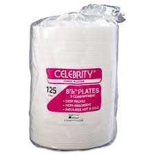 GENPAK 7" WHITE FOAM PLATE NON LAMINATED - 8/125 CASE (1000)