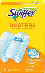 SWIFFER REFILL DUSTERS, DUST LOCK FIBER, LIGHT BLUE,