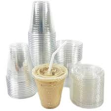 PET FLAT STRAW SLOT LID / FITS 12-24 OZ PET CUPS (10/100)