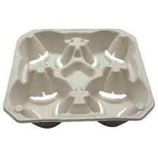 4 CUP CARRIER / MOLDED FIBER (300/CS)