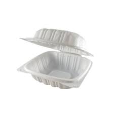 ECO-HINGE 6 X 6 / WHITE / MFPP 1 COMPARTMENT / 250 P/C (CASE)