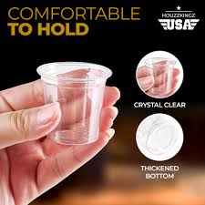 1.5 OZ THICK PLASTIC SHOT CUPS WITH 1.25 OZ POUR LINE /