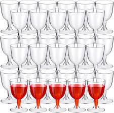6 OZ PLASTIC WINE GLASS /  2-PIECE / SLEEVE OF 12