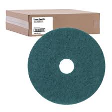 HEAVY-DUTY GREEN SCRUBBING FLOOR PADS / 20" DIAMETER