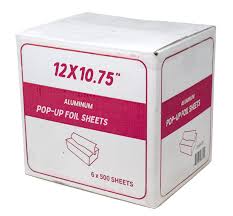 FOIL POP-UP SHEETS / 12" X 10. 75" (500/BOX) (6/CS)