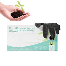 ECO NITRILE GLOVES / BLACK / MEDIUM / 100 PER BOX [EACH]