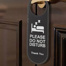 HOTEL DOOR SIGN - DO NOT DISTURB - KEY SLOT OR HANG -