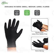 ECO NITRILE GLOVES / BLACK / LARGE / 100 PER BOX [EACH]