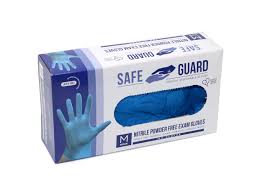 MEDIUM NITRILE GLOVE / BLUE / EXAM GRADE / POWDER