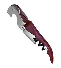 MAROON DOUBLE LEVER CORKSCREW WINE KEY