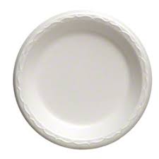 GENPAK 9" WHITE 3-COMPARTMENT FOAM PLATE - 4/125 CASE (500)