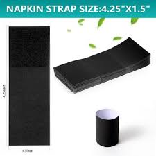 BLACK SELF-ADHERING PAPER NAPKIN BAND (2,000/BOX)