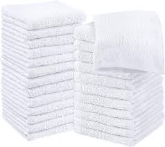 GANESH CLASSIC CAM BORDER WASH CLOTHS 12X12 100% COTTON