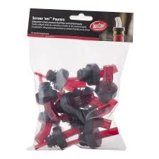 PLASTIC POURER WITH SANITARY SCREEN RED