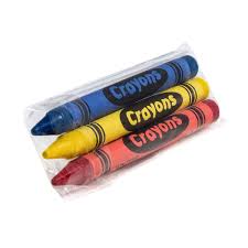 CRAYONS / 3 PACK / CELLO WRAPPED (1,000/CS)