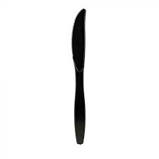 PLASTIC KNIFE / BLACK / HEAVYWEIGHT / 1,000 PER CASE