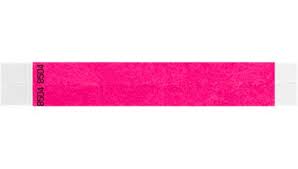NEON PINK NUMBERED WRISTBANDS - BOX OF 500