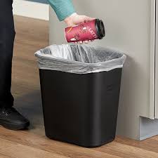 28 QT. / 7 GALLON BLACK RECTANGULAR WASTEBASKET
