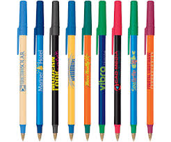 BIC PEN WITH LOGO / ROUND STICK / 2-COLOR LOGO / BLUE