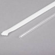 WRAPPED CLEAR STRAWS / 8" (24/500/12,000) [WCS] [CASE]