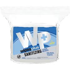 WIPESPLUS LEMON SCENT ALCOHOL  FREE HAND SANITIZING WIPES (12