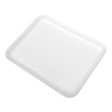 SUPERMARKET TRAY, FOAM, WHITE, 9-1/4 X 7-1/4 X 4/5, 125/ BAG
