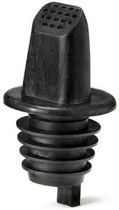 PLASTIC POURER WITH SANITARY SCREENS BLACK (12/PACK)