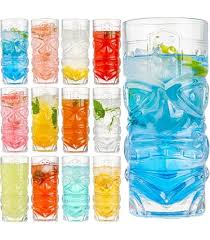 PLASTIC TIKI GLASS - 24OZ - CLEAR