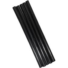 8" UNWRAPPED STRAW / BLACK [50/250/12,500] [UWST] [EACH]