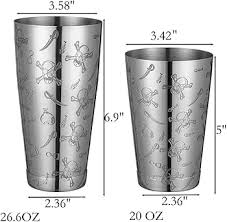 EMBOSSED - 16 OZ. WEIGHTED SHAKER