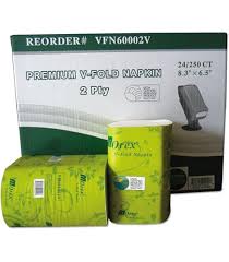 VFOLD NAPKIN / WHITE / 2 PLY / 6,000 PER CASE [WVFLD]