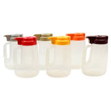 TABLECRAFT PP32R OPTION 32 OZ. DISPENSER JAR WITH RED TOP