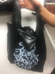 T-SHIRT BAG / 1/5 SIZE / BLACK / 400 PER CASE