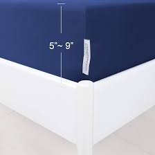 TAILORED BOX SPRING COVER / NAVY BLUE / FULL XL / 54 X 80