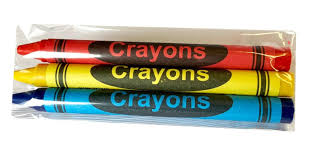 CRAYONS / 3 PACK / CELLO WRAPPED (1,000/CS)