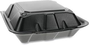 9 X 9 / 1 CMPMT / BLACK FOAM HINGED TRAY (150/CS)