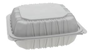 ECO-HINGE 8 X 8 / WHITE / MFPP 1 COMPARTMENT / 150 P/C (CASE)