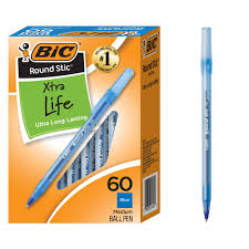 BIC PEN WITH LOGO / ROUND STICK / 1-COLOR LOGO / BLUE