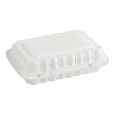 9 X 6 / 1 CMPMT / WHITE FOAM HINGED TRAY (150/CS)
